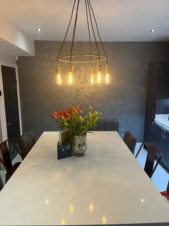 Elegant decorated dining space