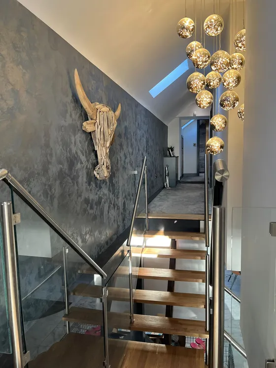 Refined painted staircase